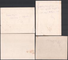 cca 1914-1918 4 db vegyes I. világháborús fotó, közte feliratozottak, 12x9 cm körül