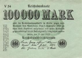 Német Birodalom / Weimari Köztársaság 1923. 5.000.000M (3x) kis ugrású ill. egymás utáni sorszámokka...