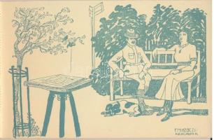 Felmérési életképek. Thuróczi Krachun Károly 10 rajza - képeslapfüzet 10 képeslappal. Koczányi Béla ...