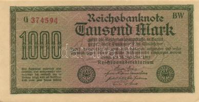 Német Birodalom / Weimari Köztársaság 1922. 1000M (5x) kis ugrású ill. egymás utáni sorszámokkal T:I