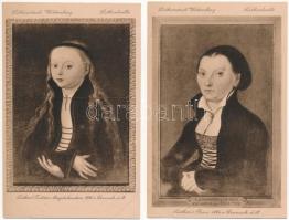 Luther és családja - 5 db régi képeslap / Luther and his family - 5 pre-1945 postcards