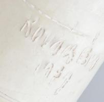 Kovács Éva (1938-): Anya gyermekével. Mázas kerámia. Jelzett. minimális csorbákkal. m: 40 cm