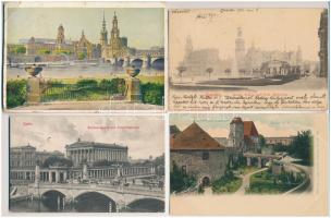 26 db RÉGI német város képeslap vegyes minőségben / 26 pre-1945 German town-view postcards in mixed quality: Berlin, Dresden, Halle, Hannover...