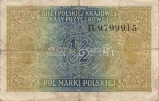 Lengyelország/Német megszállás I.V.H. 1916. 1/2 M T:III