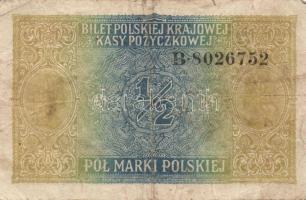 Lengyelország/Német megszállás I.V.H. 1916. 1/2 M T:III