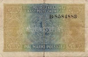 Lengyelország/Német megszállás I.V.H. 1916. 1/2 M T:III