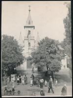 1939. aug. 20. Templomszentelés az államalapítás ünnepén, nagyméretű, hátoldalán feliratozott fotó, 23,5x17 cm