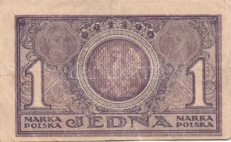 Lengyelország 1919-1920. 1/2 M (1x) + 1M (2x), 1M más típus (1x), 5M (1x) összesen 5db bankjegy T:II...