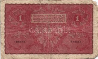Lengyelország 1919-1920. 1/2 M (1x) + 1M (2x), 1M más típus (1x), 5M (1x) összesen 5db bankjegy T:II...