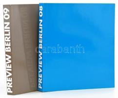 Preview Berlin - The Emerging Art Fair. 2008-2009. (2 db kiállítási katalógus). Berlin, 2008-2009, Preview Berlin GbR. Gazdag képanyaggal illusztrálva. Német és angol nyelven. Kiadói papírkötés.
