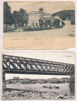 8 db RÉGI felvidéki város képeslap vegyes minőségben: Pozsony, Kassa, Komárom, Losonc, Trencséntepli...