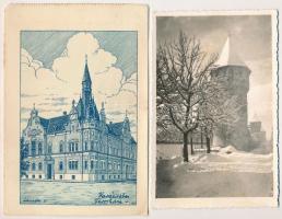 9 db RÉGI erdélyi város képeslap vegyes minőségben: Nagyhalmágy, Brad, Torda, Nagyszeben, Karánsebes...