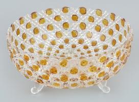 4 személyes üveg, retró, teasüteményes készlet, kopásnyomokkal, d: 14-21 cm