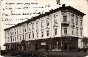 ~1920 Kolozsvár, Cluj; Ferenc József szálloda, Kerekes üzlete / hotel and shops