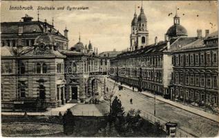 1917 Innsbruck (Tirol), Stadtsäle und Gymnasium + K.u.K. Personal-Sammelstation (EK)