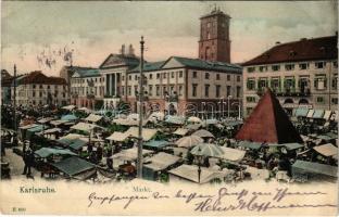 1906 Karlsruhe, Markt / market (EK)