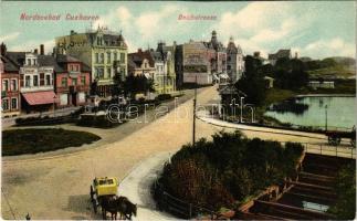 Cuxhaven, Deichstrasse / street view, café, shops (cut)