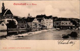 1904 Gernsbach, a. d. Murg / riverside, bridge (EK)