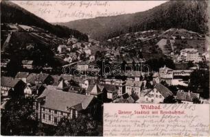 1903 Bad Wildbad, Unterer Stadtteil mit Rennbachtal (EB)