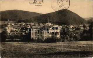 1915 Friedrichroda, Villenpartie / villa + Geprüft Gefangenenlager Ohrdruf Kriegsgefangenen-Sendung F.a. (EK)