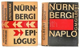 G. M. Gilbert: Nürnbergi napló. Bp., 1967, Magvető. Kiadói egészvászon-kötés, sérült kiadói papír védőborítóban. + Arkagyij I. Poltorak: Nürnbergi epilógus. Bp., 1967, Magvető. Kiadói egészvászon-kötés, kiadói papír védőborítóban.