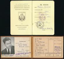 1958 Tatabányai Bányaüzem fényképes igazolvány + 2005 Bányaipari Dolgozók Szakszervezeti Szövetsége tagsági könyv