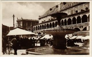 Padova, Piazza delle Erbe / square, fountain, market, bicycle