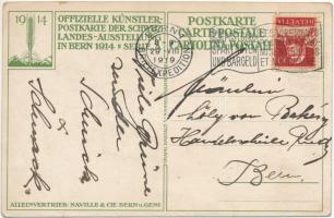 1914 Obst. Offizielle Künstlerpostkarte der Schweiz Landesausstellung in Bern. W. Wassermann (EK)