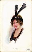 My Queen Lady art postcard. Society Series No. 102. s: Cecil Johnston (EK)