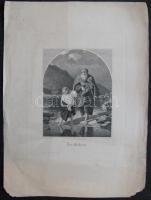 cca 1900 "Der Melsner" címmel ellátott acélmetszet (27x37cm), szélein szakadásokkal