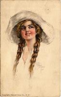 1913 American Girl No. 33. Lady art postcard. Edward Gross Co. s: Pearle Fidler LeMunyan (EK)