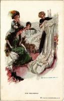 The Trousseau Lady art postcard. Reinthal & Newman No. 187. s: Harrison Fisher (EK)