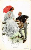 1909 Making Hay Lady art postcard. Reinthal & Newman s: Harrison Fisher (EK)