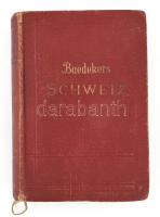 Baedeker: Svájc útikönyv. Rengeteg térképpel. / Karl Baedekker: Schweiz tourist guide with maps and pictures. Leipzig 1920. Baedeker. Egészvászon kötésben .kopott, hozzá még 5 db térkép
