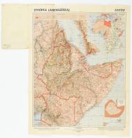 cca 1935 Etiópia/Abesszínia térképe. 1:5,000.000. Bp., M. Kir. Állami Térképészet, jó á llapotban 60x47,5 cm