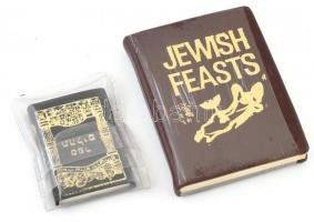 2 db judaika témájú minikönyv: Jewish feasts + Judaika imakönyv