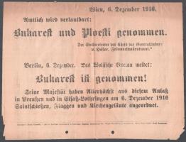 1918 Bukarest és Ploiesti elfoglalásáról tudósító német I. világháborús újság 2 db száma / Wolrd War...