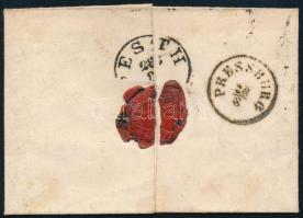 ~1853 6kr + 3kr HP III. levélen / on cover "SOMMEREIN" - Pest. Certificate: Goller