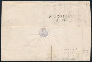 1852 6kr + 3kr HP I. levélen / on cover "PRESSBURG" - Neusohl