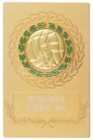 1982. Vonyarcvashegy Edzőtábor 1982 feliratú aranyszínű fém plakett műbőr tokban, MLSZ Játékvezetők Bizottságától feliratú lappal (66x100mm) T:1-