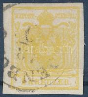 1850 1kr MP type III. kadmiumsárga / cadmium yellow "(Ö)DENBU(RG)". Certificate: Steiner