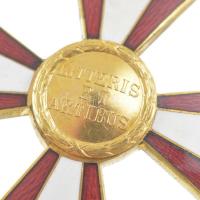 Ausztria 1955. "Tudományokért és Művészetekért Érdemkereszt" aranyozott, zománcozott bronz...