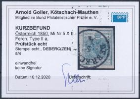 1850 9kr type IIa "DEBREC(ZEN)" Certificate: Goller