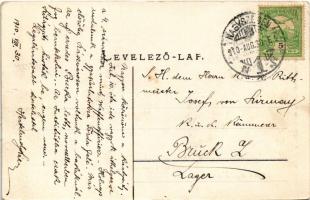 1910 Nagyszeben, Hermannstadt, Sibiu; Harteneck utca és torony, színház. G.A. Seraphin, Jos. Drotlef...