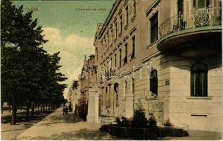 1908 Eszék, Essegg, Osijek; Chavrakova ulica / utca. Lederer & Popper / street