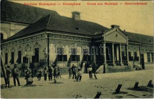 1909 Hódság, Odzaci; községháza. W.L. 1991. / Gemeindehaus / town hall