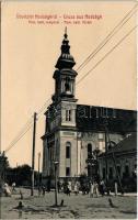 1908 Hódság, Odzaci; Római katolikus templom. W.L. 1994. / Kirche / church