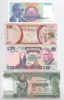 4db-os vegyes külföldi bankjegy tétel, közte Guyana, Jugoszlávia, Kambodzsa, Zambia T:I-,II 4pcs of mixed foreign banknote lot, in it Guyana, Yugoslavia, Cambodia, Zambia C:AU,XF