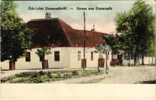 1909 Dunacséb, Dunaczéb, Celarevo; községháza (?) / town hall (?)