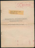1948 Budapesti Kozmetikusok Ipartestülete közleményei, 5 p., levélként feladva